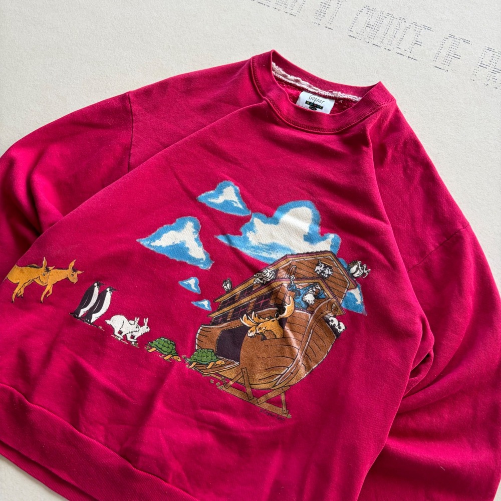 Vintage 90s Gopher Sport Noahs Ark Crewneck Sweatshirt